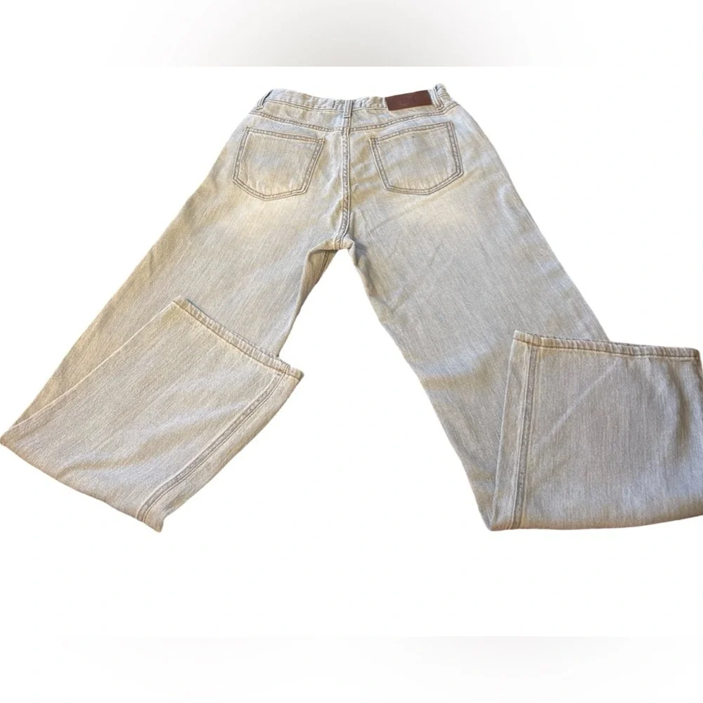 FM2050 Ren Wide Leg Whitewashed High Rise  Denim Jeans Medium